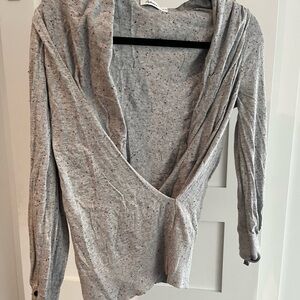 Reitmans Gray and Red Speckled Cardigan